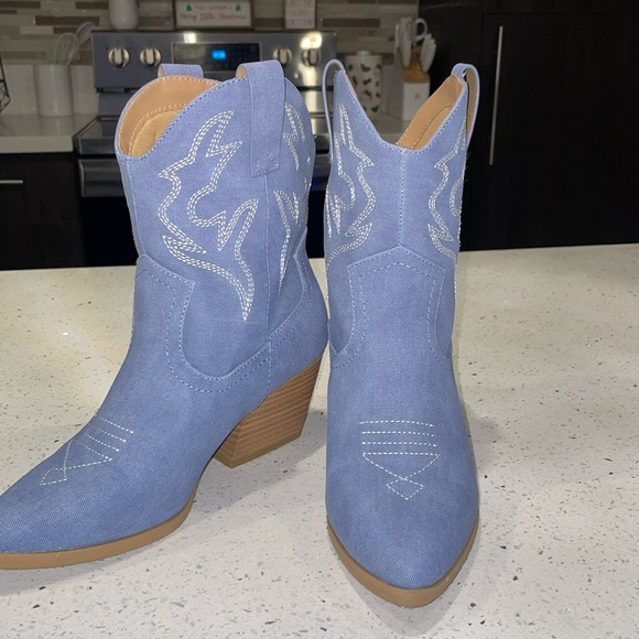 Denim Western Boots - Picture 1 of 5